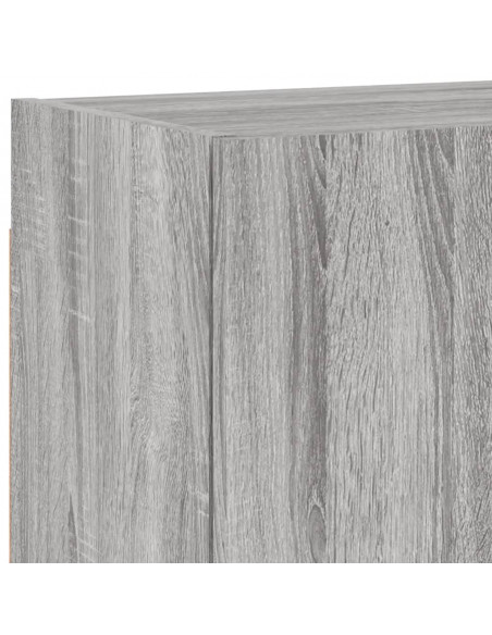 Mobili TV a Muro 4pz Grigio Sonoma in Legno Multistrato