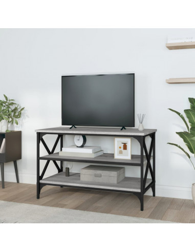 Mobile Porta TV Grigio Sonoma 80x40x50 cm in Legno Multistrato