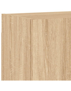 Mobili TV a Muro 4pz Rovere Sonoma in Legno Multistrato