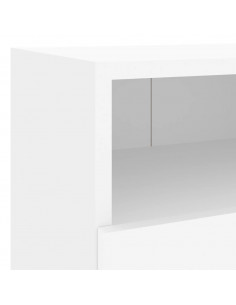 Mobili TV a Muro 5pz Bianchi in Legno Multistrato