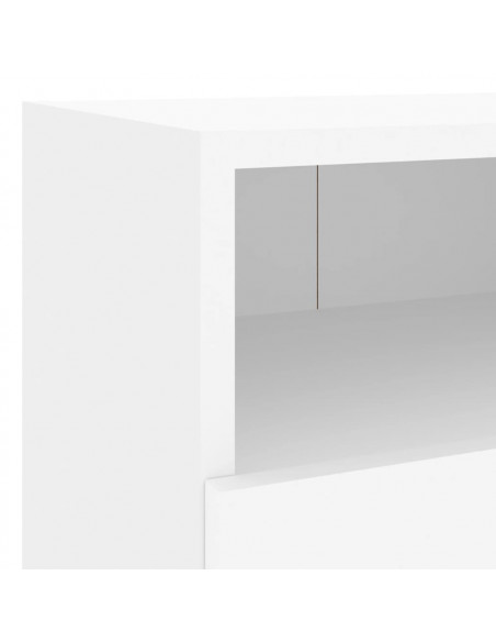 Mobili TV a Muro 5pz Bianchi in Legno Multistrato