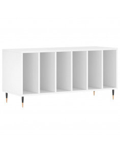 Mobile Porta Dischi Bianco 100x38x48 cm in Legno Multistrato 2