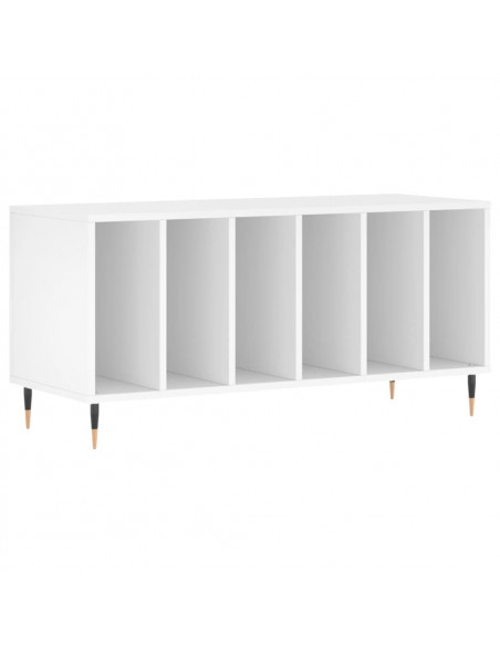 Mobile Porta Dischi Bianco 100x38x48 cm in Legno Multistrato