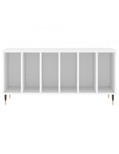 Mobile Porta Dischi Bianco 100x38x48 cm in Legno Multistrato
