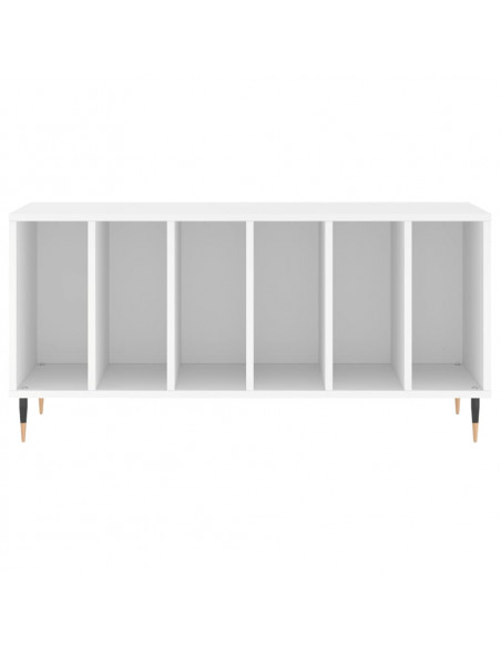 Mobile Porta Dischi Bianco 100x38x48 cm in Legno Multistrato