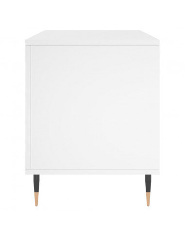 Mobile Porta Dischi Bianco 100x38x48 cm in Legno Multistrato