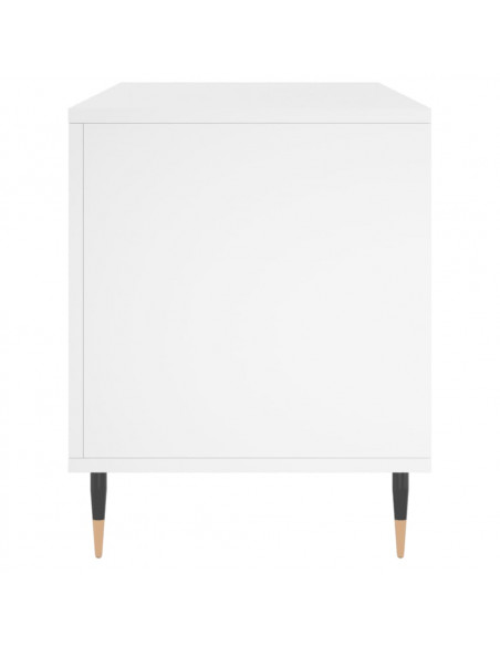 Mobile Porta Dischi Bianco 100x38x48 cm in Legno Multistrato