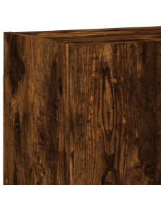 Mobili TV a Muro 5pz Rovere Fumo in Legno Multistrato