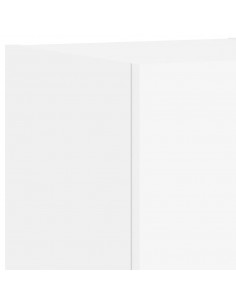 Mobili TV a Muro con LED 5pz Bianchi in Legno Multistrato