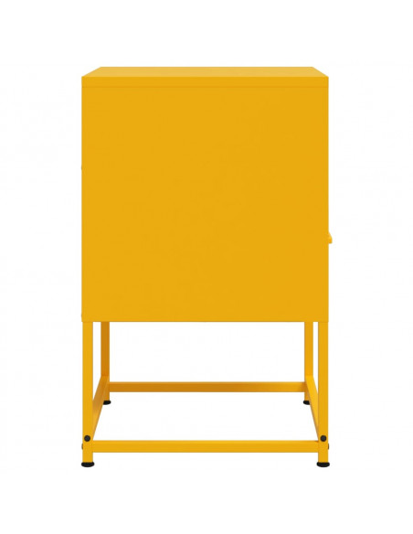 Comodini 2 pz Giallo Senape 36x39x60,5 cm in Acciaio