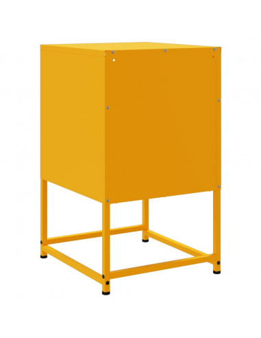Comodini 2 pz Giallo Senape 36x39x60,5 cm in Acciaio