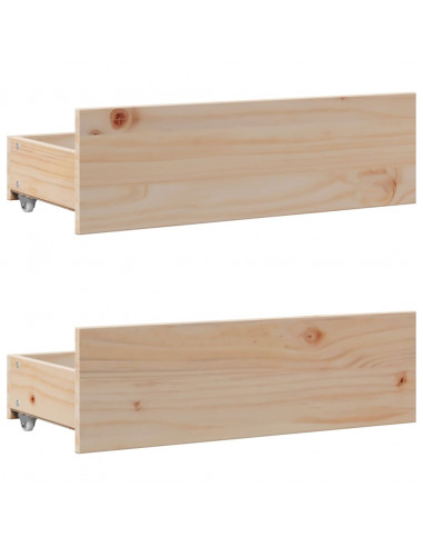 Giroletto senza Materasso con Cassetti 75x190 cm Massello Pino