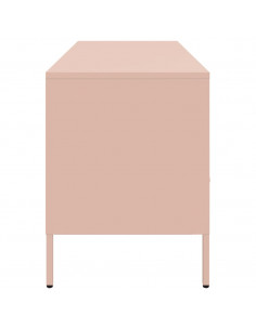 Mobile TV Rosa 100,5x39x50,5 cm in Acciaio Laminato a Freddo 2