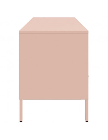 Mobile TV Rosa 100,5x39x50,5 cm in Acciaio Laminato a Freddo
