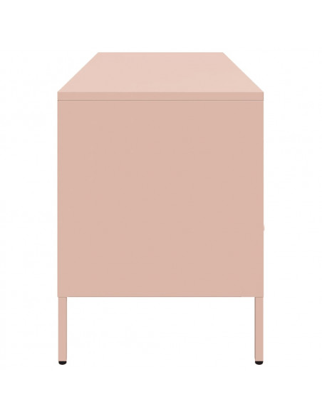 Mobile TV Rosa 100,5x39x50,5 cm in Acciaio Laminato a Freddo