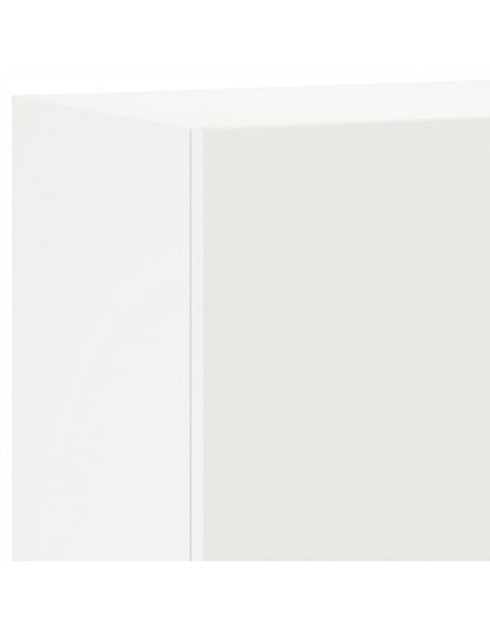 Mobili TV a Parete 2pz Bianchi 40,5x30x60 cm Legno Multistrato