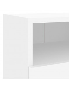Mobili TV a Parete 2pz Bianchi 40x30x30 cm in Legno Multistrato
