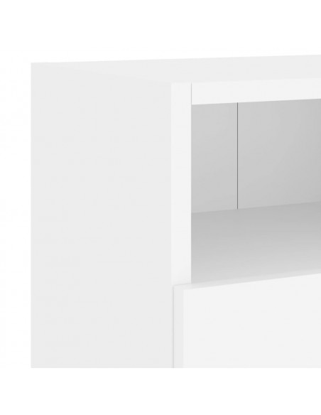 Mobili TV a Parete 2pz Bianchi 60x30x30 cm in Legno Multistrato