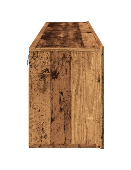 Mobili TV a Parete 2pz Legno Antico 80x30x41 cm