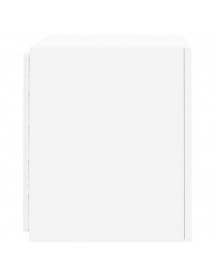 Mobili TV a Parete con Luci LED 2pz Bianchi 40,5x35x40 cm