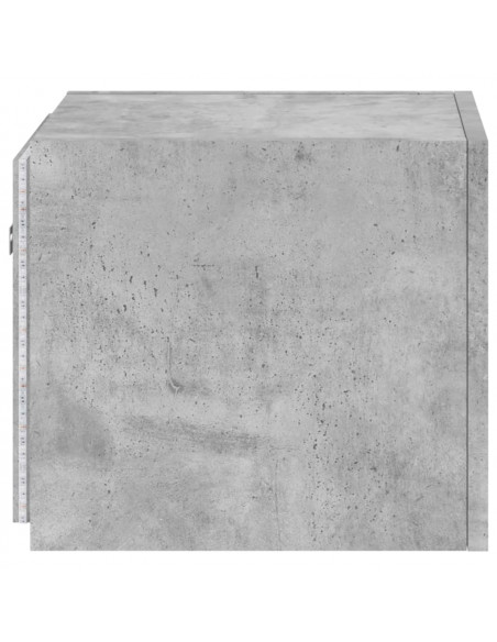 Mobili TV a Parete con Luci LED 2pz Grigio Cemento 30,5x35x30cm