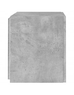 Mobili TV a Parete con Luci LED 2pz Grigio Cemento 40,5x35x40cm