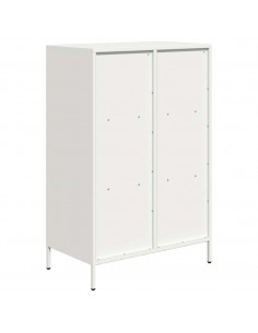 Credenza Bianca 68x39x103,5 cm in Acciaio 2