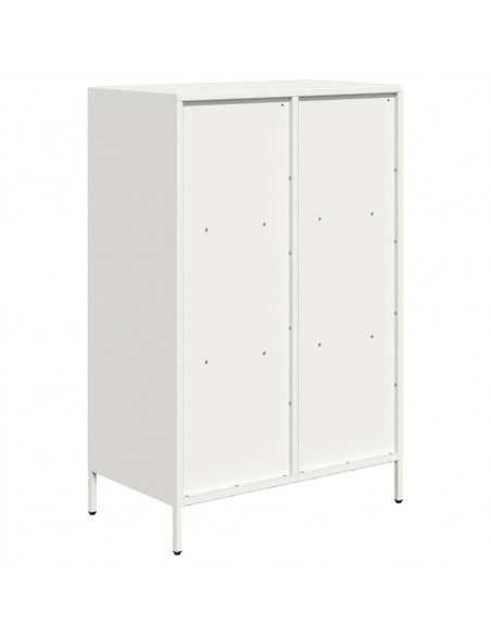 Credenza Bianca 68x39x103,5 cm in Acciaio