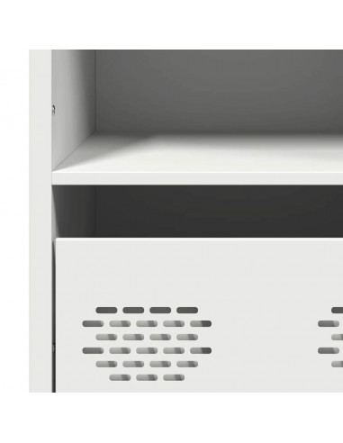 Credenza Bianca 68x39x103,5 cm in Acciaio