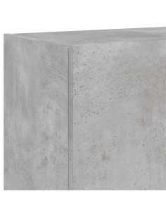 Mobili TV a Parete con Luci LED 2pz Grigio Cemento 60x35x41 cm