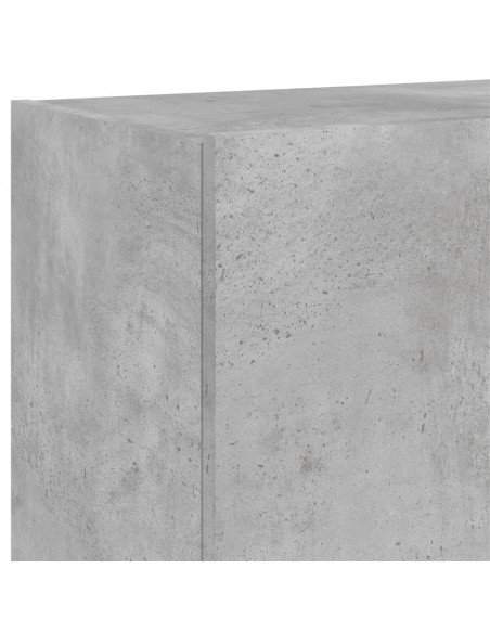 Mobili TV a Parete con Luci LED 2pz Grigio Cemento 60x35x41 cm