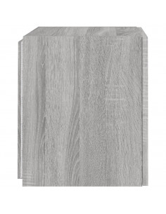 Mobili TV a Parete con Luci LED 2pz Grigio Sonoma 40,5x35x40 cm