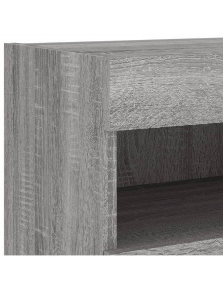 Mobili TV a Parete con Luci LED 2pz Grigio Sonoma 80x30x40 cm