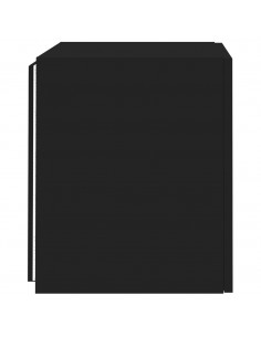 Mobili TV a Parete con Luci LED 2pz Neri 40,5x35x40 cm