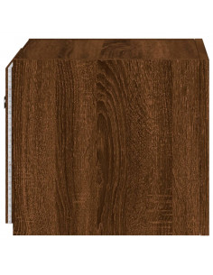 Mobili TV a Parete con Luci LED 2pz Rovere Marrone 30,5x35x30cm