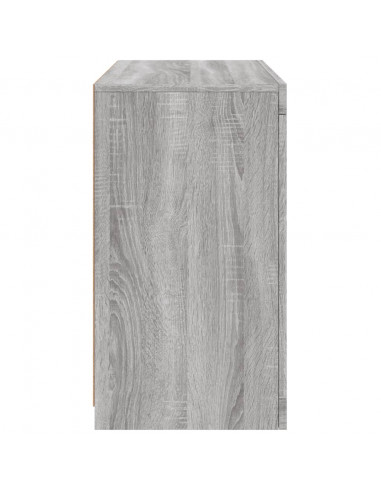 Credenza con Luci LED Grigio Sonoma 60,5x37x67 cm