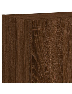 Mobili TV a Parete con Luci LED 2pz Rovere Marrone 60x35x41 cm