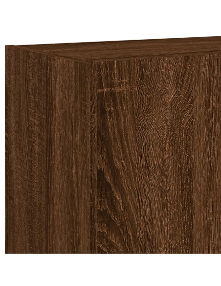 Mobili TV a Parete con Luci LED 2pz Rovere Marrone 60x35x41 cm