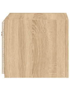 Mobili TV a Parete con Luci LED 2pz Rovere Sonoma 30,5x35x30 cm