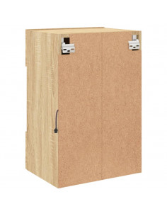 Mobili TV a Parete con Luci LED 2pz Rovere Sonoma 40x30x60,5 cm