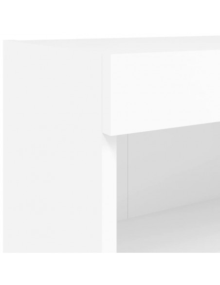 Mobili TV con Luci LED 2pz Bianchi 60x30x30 cm