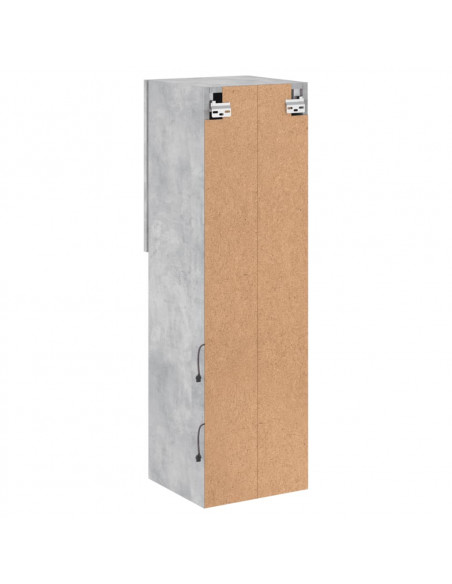 Mobili TV con Luci LED 2pz Grigio Cemento 30,5x30x102 cm