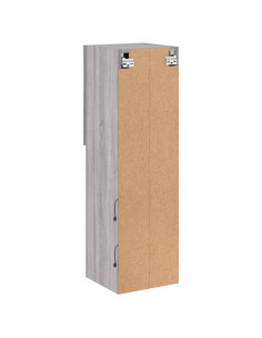 Mobili TV con Luci LED 2pz Grigio Sonoma 30,5x30x102 cm