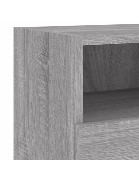 Mobili TV Muro 2pz Grigio Sonoma 60x30x30 cm Legno Multistrato