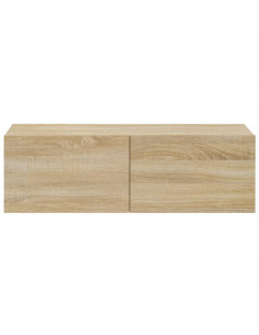 Mobili TV Muro 2pz Rovere Sonoma 100x30x30 cm Legno Multistrato