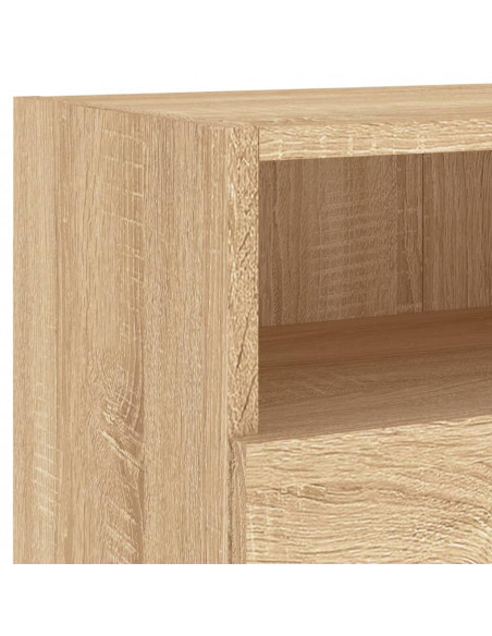 Mobili TV Parete 2pz Rovere Sonoma 80x30x30cm Legno Multistrato