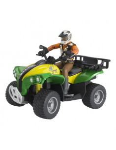 Modellino moto Bruder 63000 Quad con pilota Verde e Giallo Verde e Gia