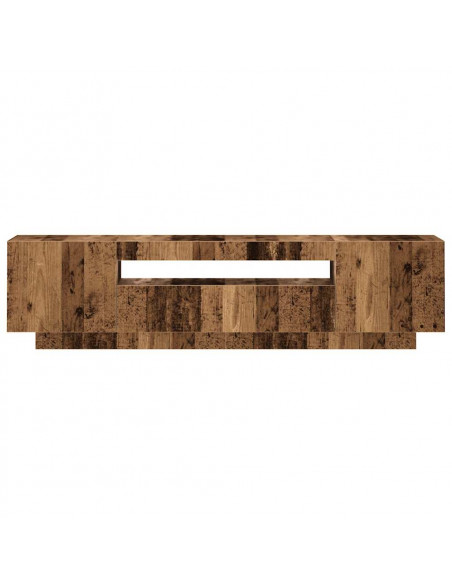 Mobile Porta TV con LED Legno Antico 160x35x40 cm Truciolato