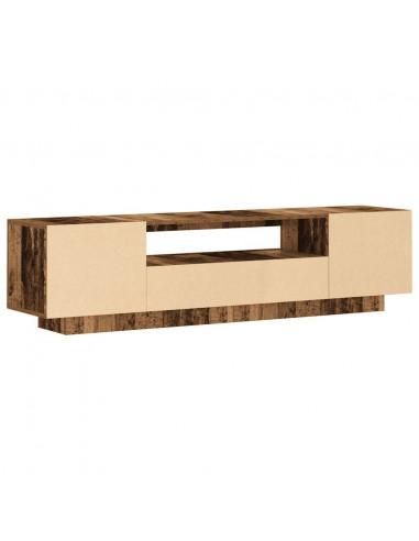 Mobile Porta TV con LED Legno Antico 160x35x40 cm Truciolato