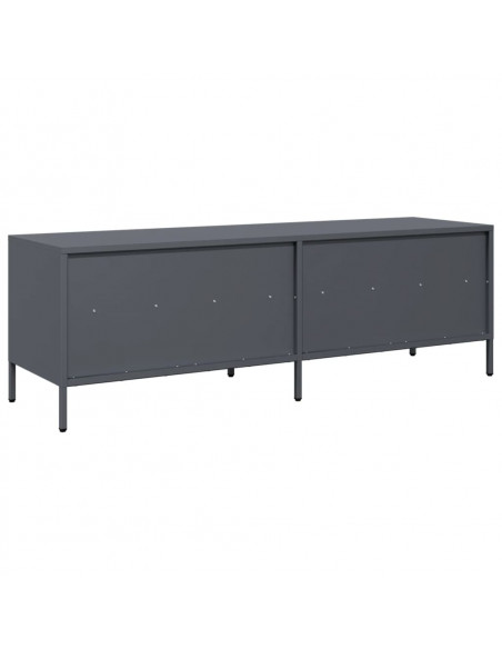 Mobile TV Antracite 135x39x43,5 cm Acciaio Laminato a Freddo